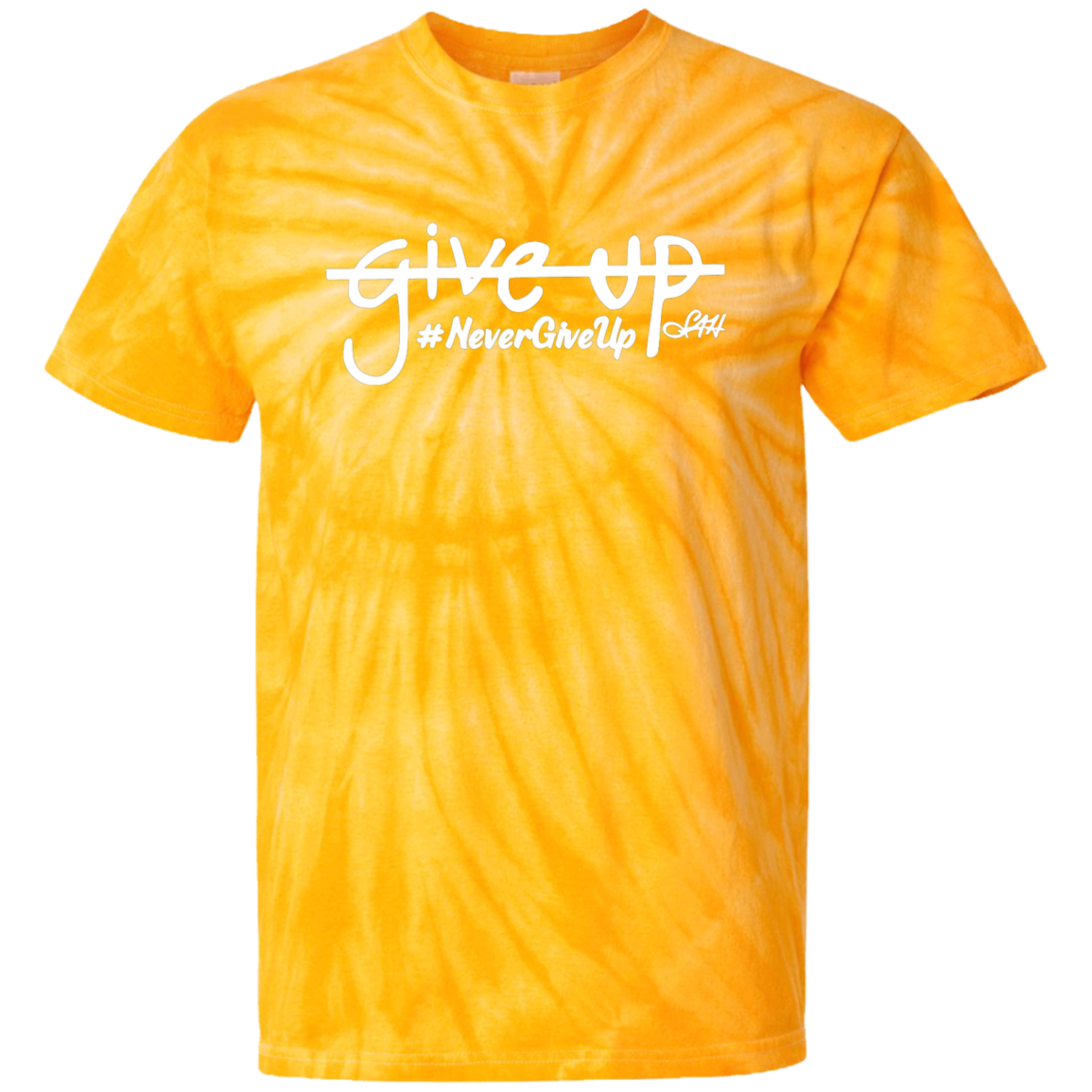 Never Give Up 100% Cotton Tie Dye T-Shirt